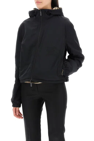 Shop Burberry Reversible Hooded Jacket In Black