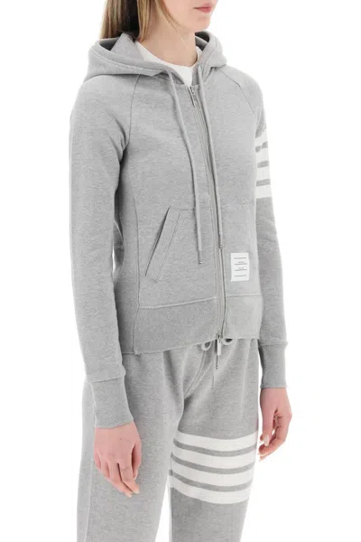 Shop Thom Browne 4 Bar Hoodie In Grey