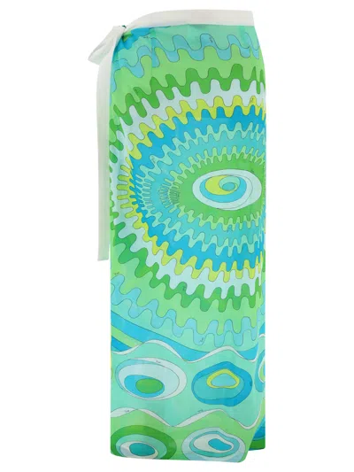 Pucci Sarong With Vivara Print Costumes In Green