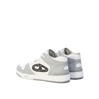 Shop Dior B57 Mid Leather Sneakers