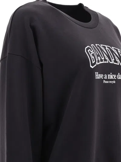 Shop Ganni "have A Nice Day" Sweatshirt