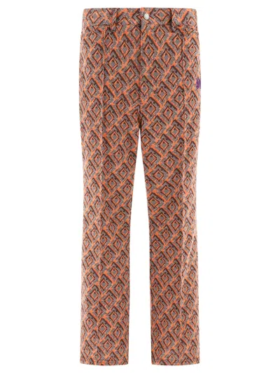 Needles Patterned Bootcut Pants In Brown