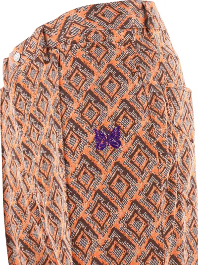Needles Patterned Bootcut Pants In Brown