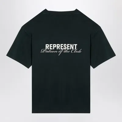 Shop Represent Forest Green Cotton T Shirt With Logo