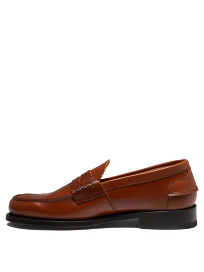 Saxone Of Scotland Arran Classic Leather Loafers In Brown