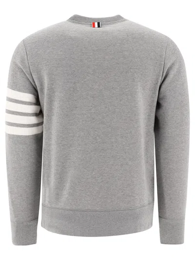Thom Browne Classic Sweatshirt With Engineered 4 Bar