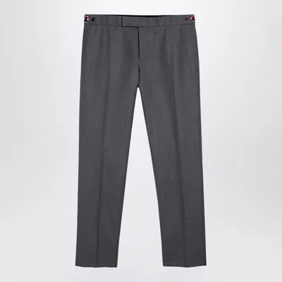 Shop Thom Browne Grey Wool Trousers