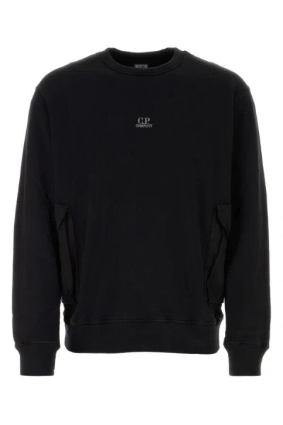 Shop C.p. Company Man Black Cotton Sweatshirt