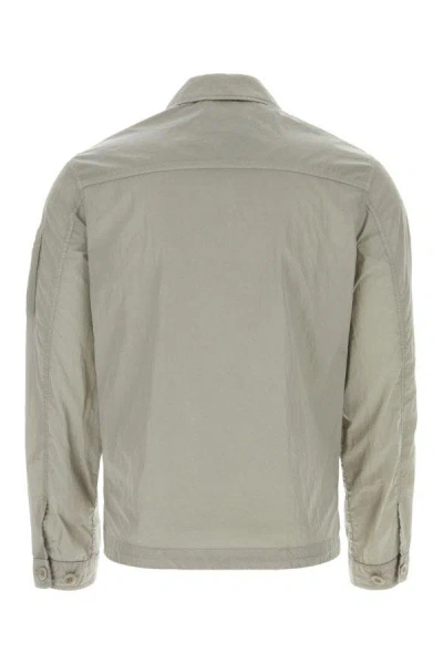 Shop C.p. Company Man Grey Nylon Shirt In Gray