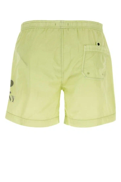 Shop C.p. Company Man Lime Green Nylon Swimming Shorts