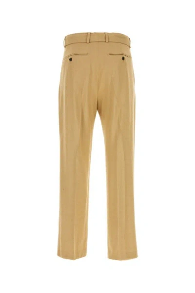 Shop Dries Van Noten Man Camel Viscose Blend Pant In Brown