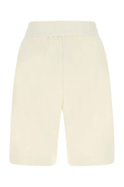 Shop Max Mara Woman Ivory Piquet Nuevo Bermuda Shorts In White