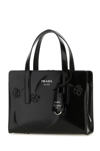 Shop Prada Woman Black Leather Re-edition 1995 Handbag