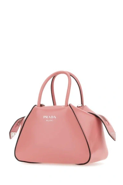 Shop Prada Woman Pink Leather Handbag