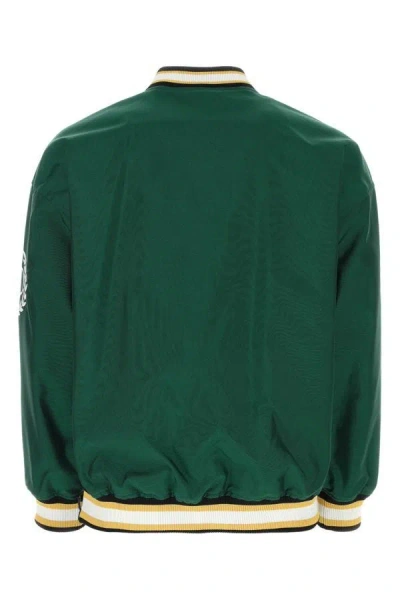 Shop Valentino Garavani Man Emerald Green Nylon Sweatshirt