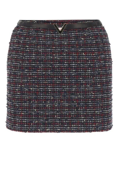 Shop Valentino Garavani Woman Multicolor Boucle Mini Skirt