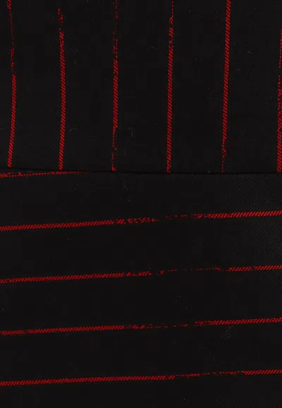 Shop Alexander Mcqueen Asymmetric Pinstripe Wool Midi Dress In Black