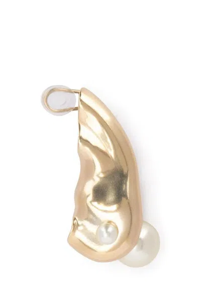 Shop Dior Earrings In Metallics