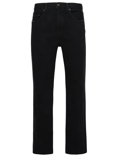 Shop Saint Laurent Oklahoma Jeans In Black Denim