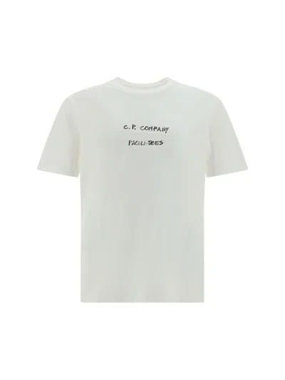 Shop C.p. Company T-shirts In Gauze White
