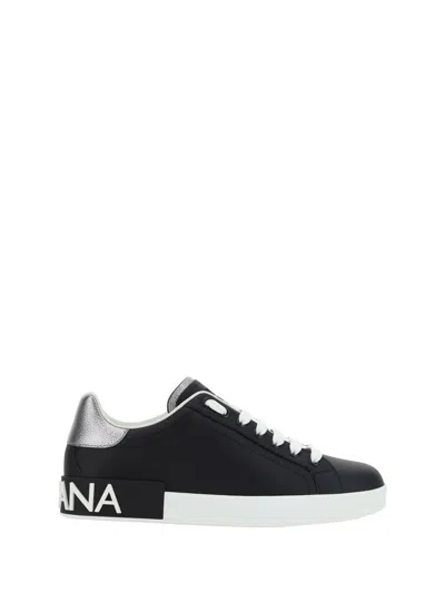 Shop Dolce & Gabbana Sneakers In Nero/argento