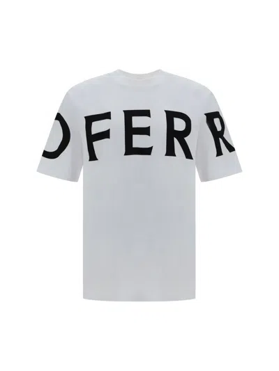Shop Ferragamo T-shirts In Black-white