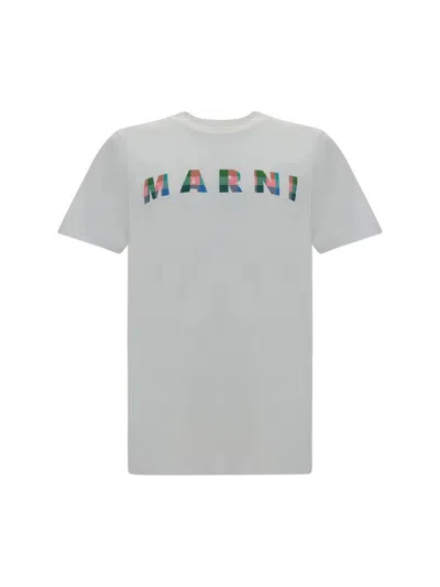 Shop Marni T-shirts In Lily White