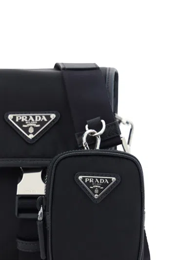 Shop Prada Shoulder Bags In Black