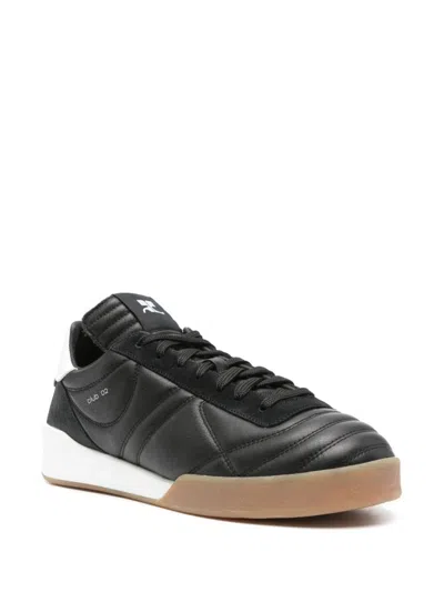 Courrèges Quilted Low Top Sneakers In Black