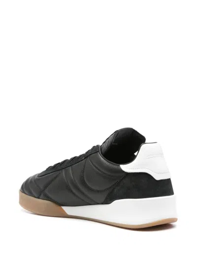Courrèges Quilted Low Top Sneakers In Black
