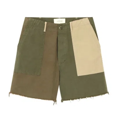 The Great Women's Vintage Army Shorts In Patchwork In Multi