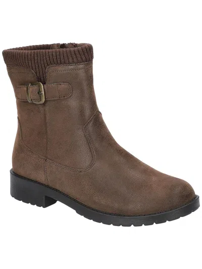 Easy Street Sunisa Womens Lightweight Booties Ankle Boots In Brown