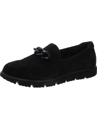 Shop Vaneli Jalu Womens Faux Suede Loafers In Black