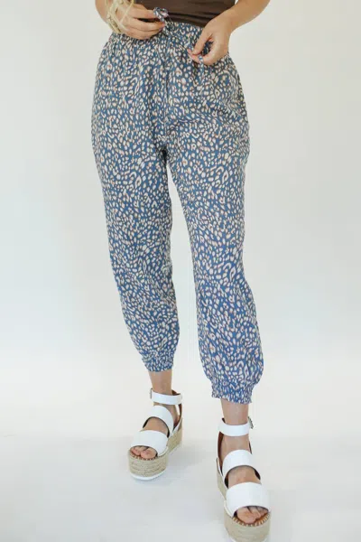 Shop Eesome Adorable Settings Joggers In Smoke Blue