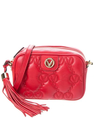 Shop Valentino By Mario Valentino Amel Monogram Leather Crossbody In Red