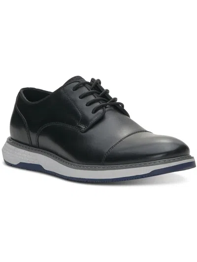Shop Vince Camuto Stellen Mens Leather Derby Shoes In Black