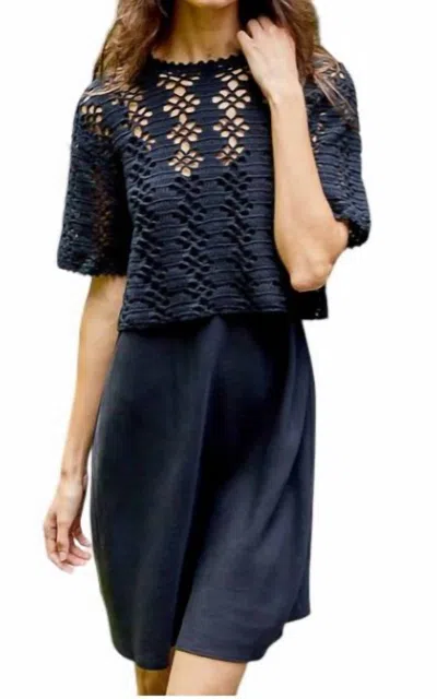 Shop Dh New York Tes Sweater Dress Combo In Black