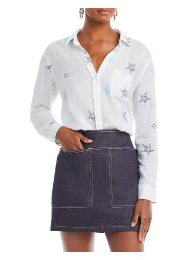 Shop Rails Charli Womens Linen Button-down Top In Multi