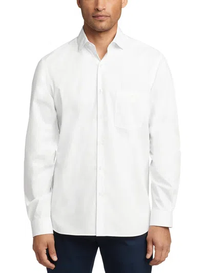 Shop Van Heusen Mens Solid Woven Button-down Shirt In White