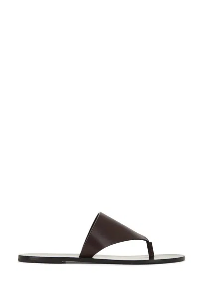 Shop The Row Avery Thong Sandals In Espresso In Brown