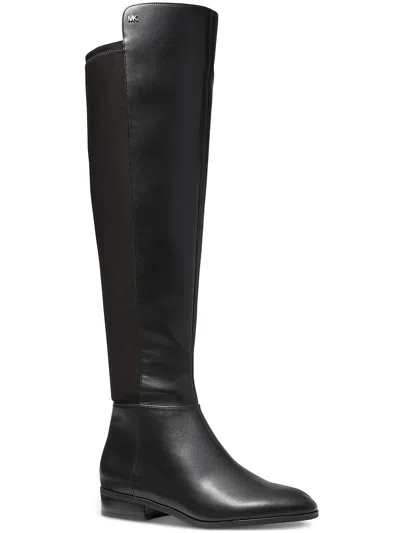Shop Michael Michael Kors Womens Leather Knee-high Boots In Black