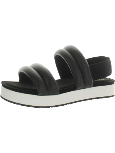 Shop Koolaburra Anida Womens Comfort Insole Faux Leather Slingback Sandals In Black