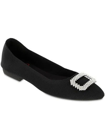 Shop Mia Amore Diannah Womens Comfort Insole Mesh Ballet Flats In Black