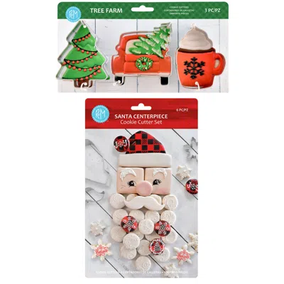 Shop R & M International Tree Farm Cookie Cutters And Build-a-santa Cookie Cutter Kit In Silver