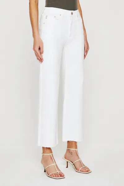 Shop Ag Saige Wide Leg Crop Jeans In White