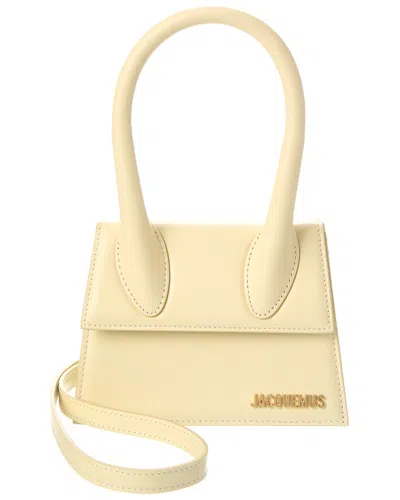 Shop Jacquemus Le Chiquito Moyen Leather Shoulder Bag In White