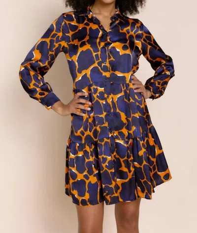Shop Sofia Collections Anahi Dress In Giraffe Arancio In Multi