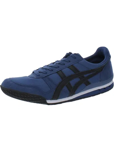 Shop Asics Tiger Mens Suede Retro Running & Training Shoes In Blue