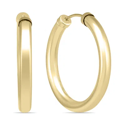 Shop Sselects 24mm 14k Filled Endless Hoop Earrings 3mm Gauge In Gold