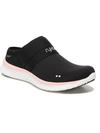 Shop Ryka Laid Back Womens Fitness Lifestyle Slip-on Sneakers In Black